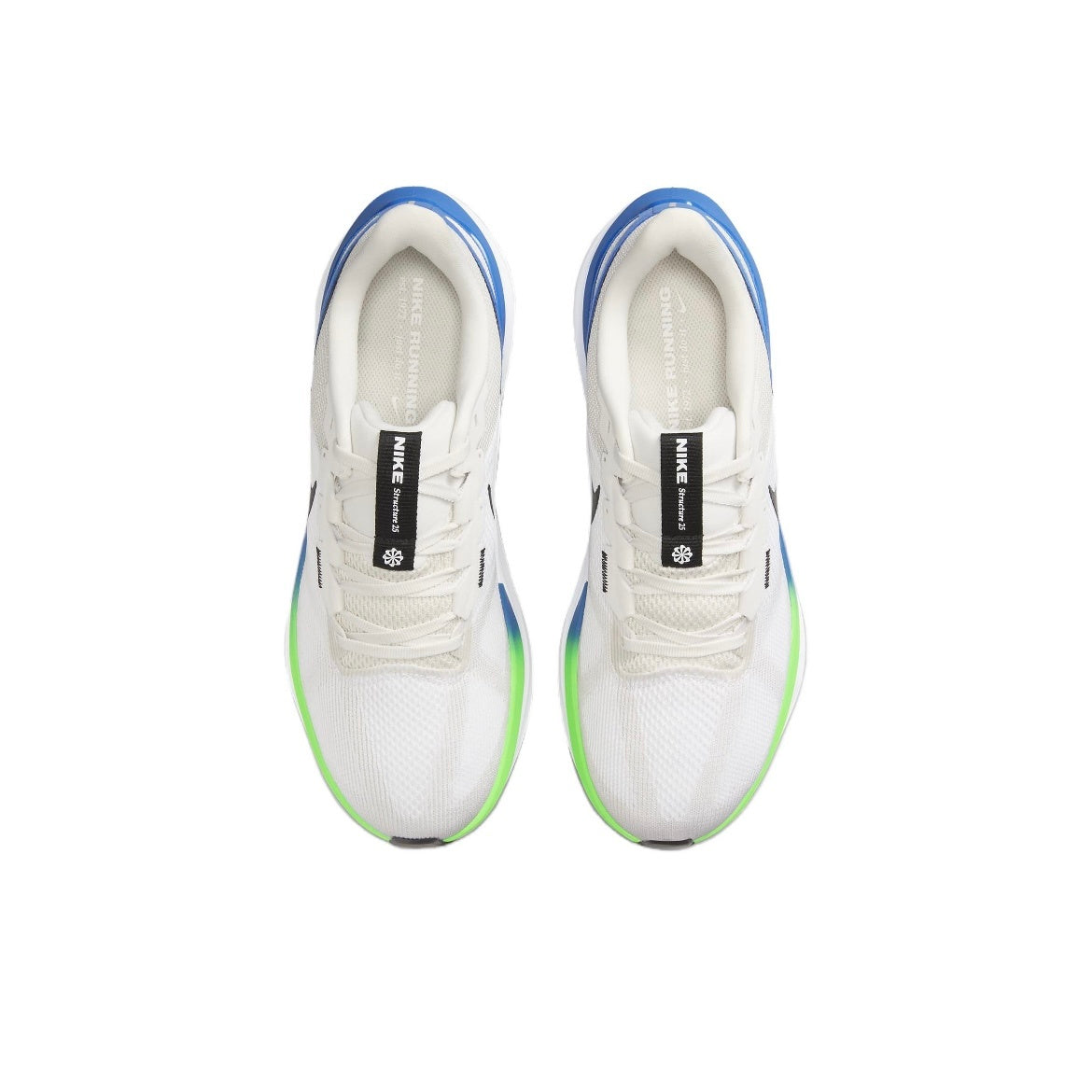 Nike Structure 25 Road Running Shoes in White Blue DJ7883-104 - product image from the listing.