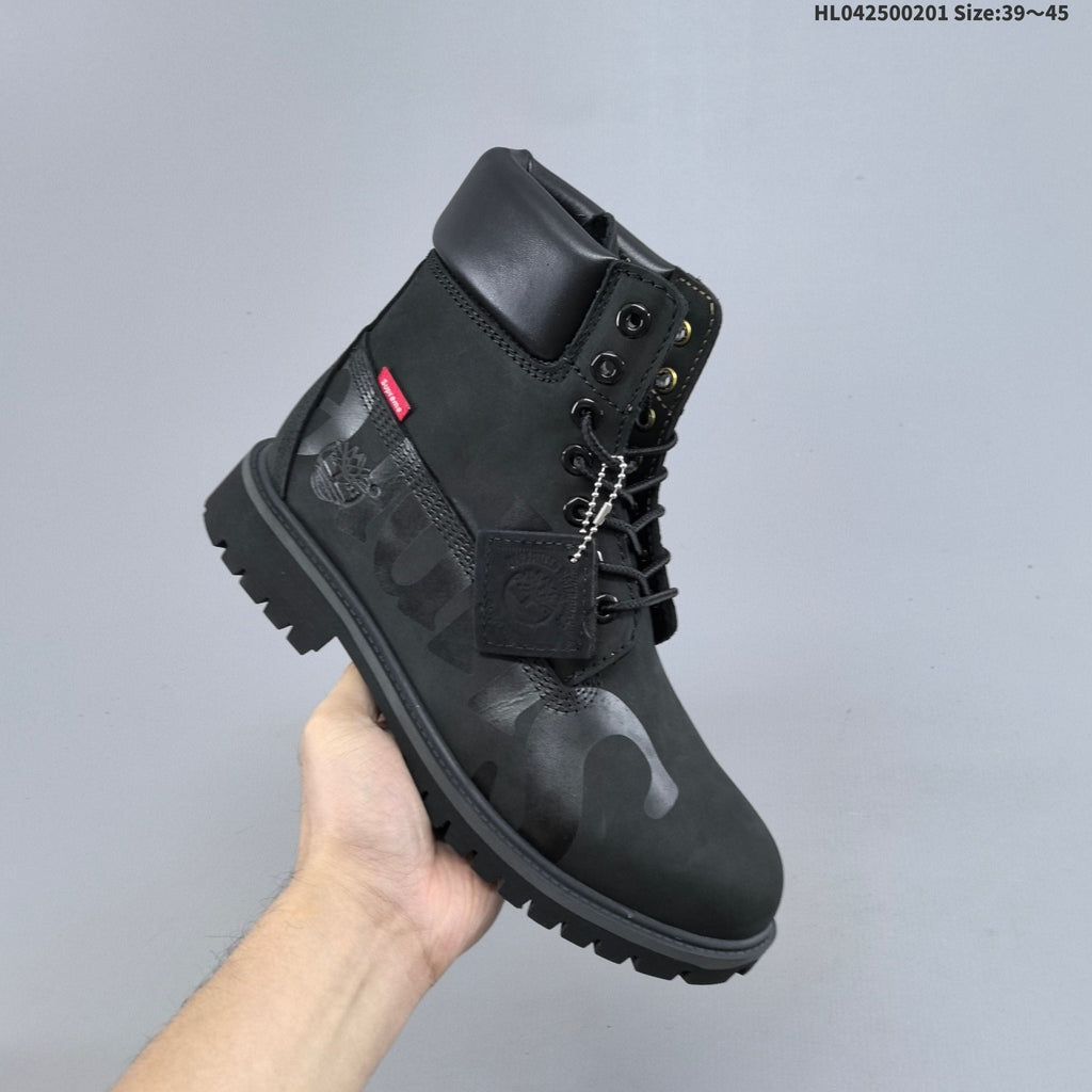 Timberland High-Top Lace-Up Boots, Wheat and in Black - product image from the listing.