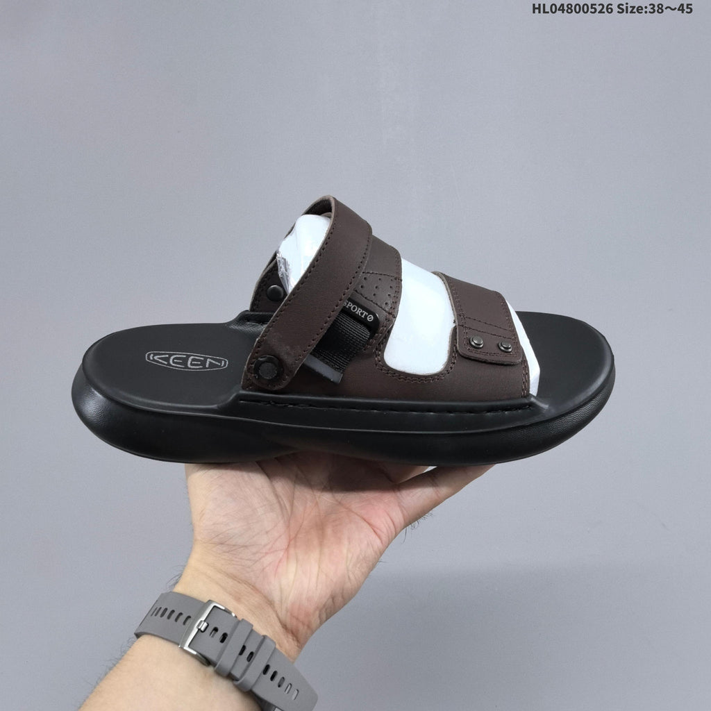 KEEN UNEEK Slide Sandals in Black or in Brown - product image from the listing.