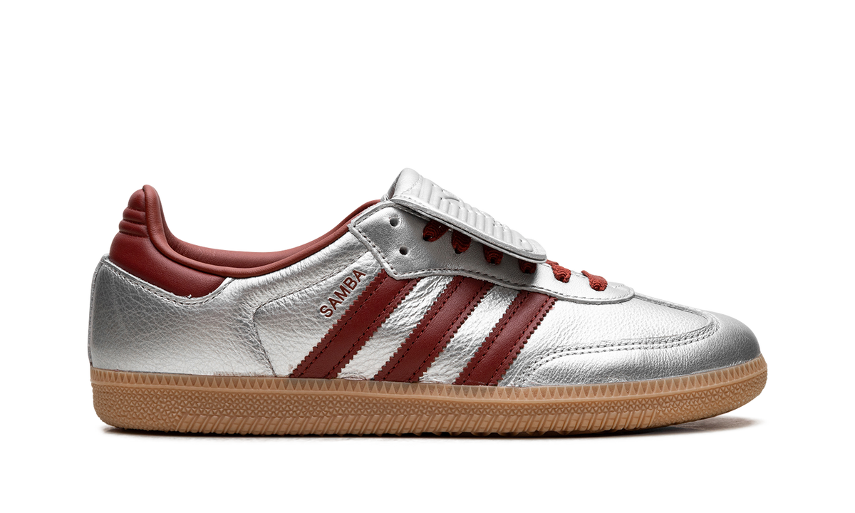 Women's Samba LT "Silver Metallic Ruby Gum" JH5707 - product image from the listing.