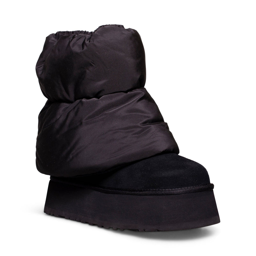 Women's UGG Classic Mini Dipper Puffer Platform Black Boots - product image from the listing.