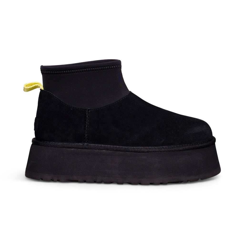 Women's UGG Classic Mini Dipper Puffer Platform Black Boots - product image from the listing.