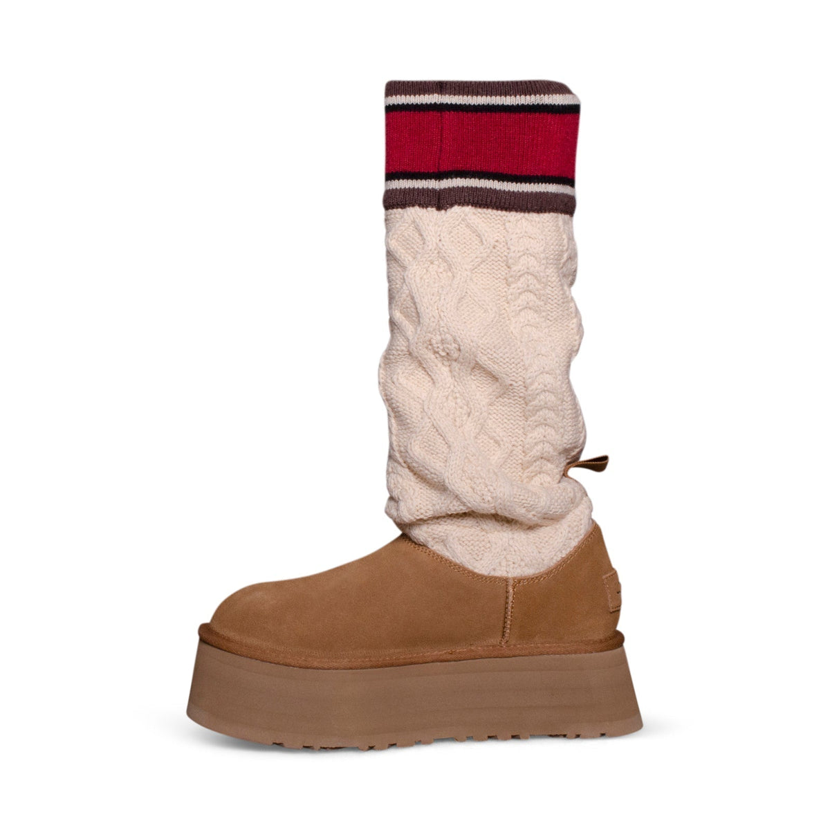 Women's UGG Classic Sweater Letter Chestnut Boots - product image from the listing.