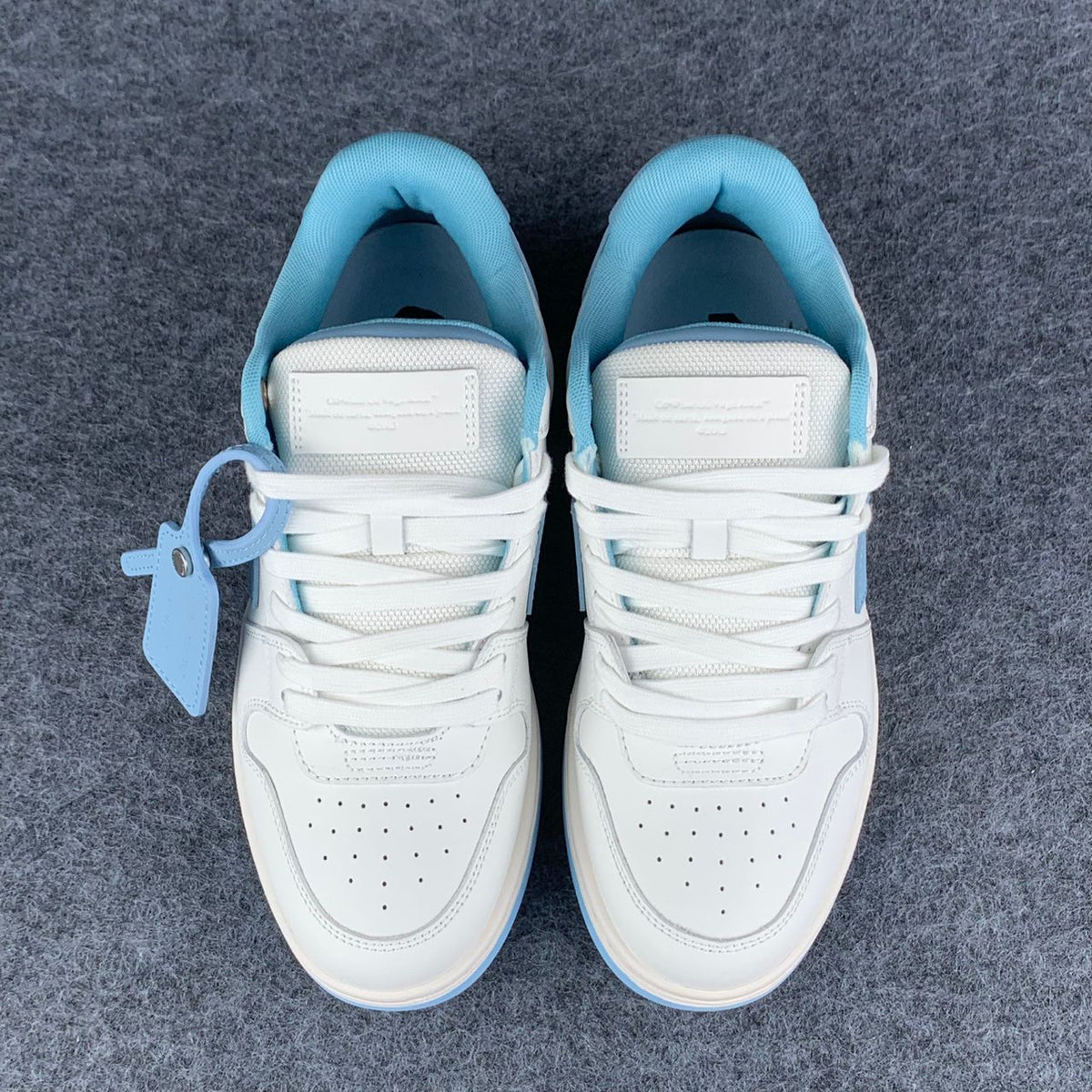 "White Light Blue" Off-White Out of Office - product image from the listing.