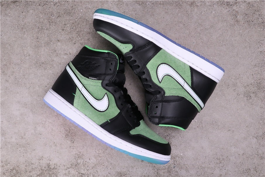 Air Jordan 1 High Zoom Rage Sneakers in Green CK6637-002 - product image from the listing.