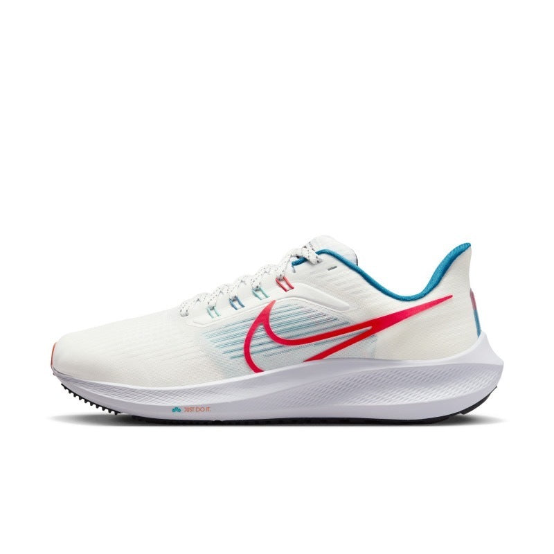 Nike Air Zoom Pegasus 39 Running Shoes in White Red Blue FD4322-161 - product image from the listing.