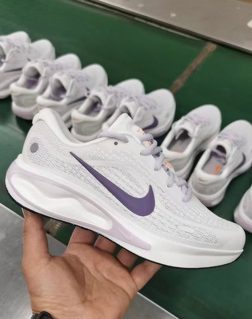 Nike Journey Run Road Running Shoes in White Purple FJ7765-100 - product image from the listing.