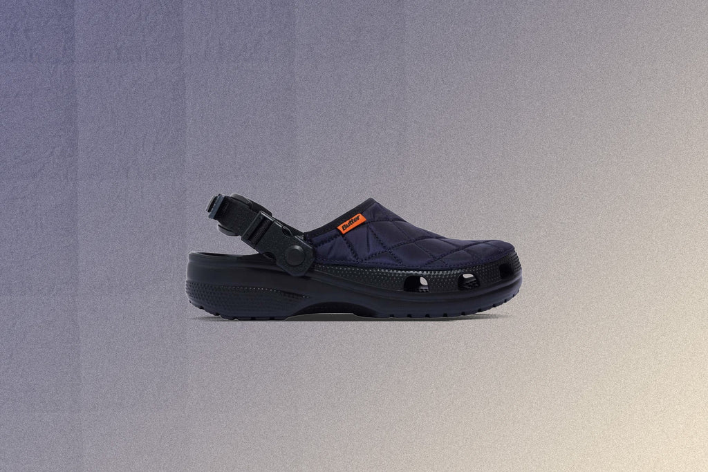Crocs x Butter Classic Clog in Black/Navy - product image from the listing.