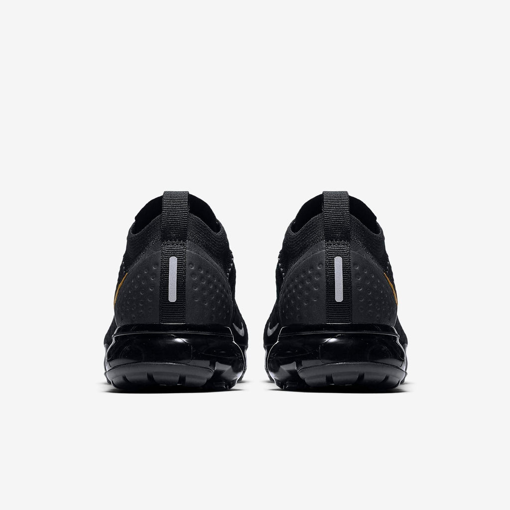 Nike Air VaporMax Flyknit 2 Sneakers in Black Gold 942842-012 - product image from the listing.