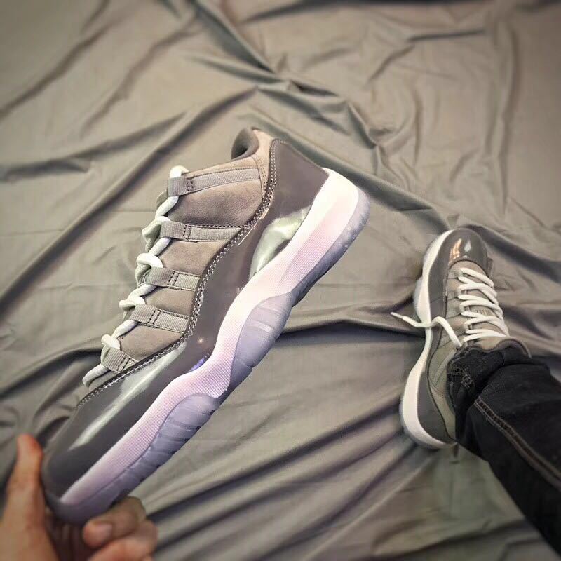 Air Jordan 11 Low Sneakers in Cool Grey - product image from the listing.