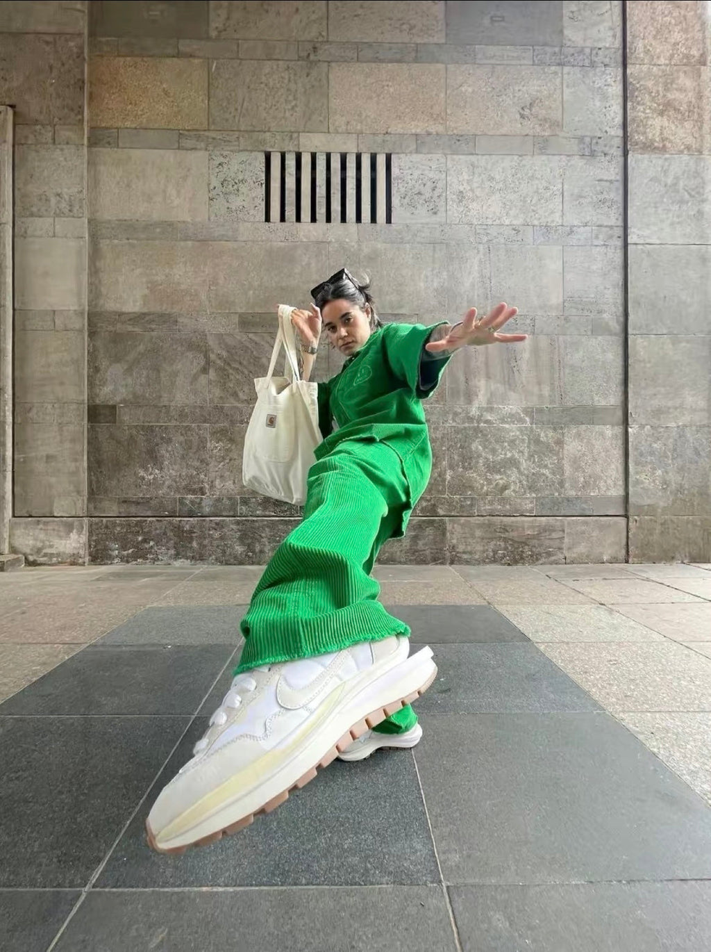 Nike x sacai VaporWaffle Sneakers, in White DD1875-100 - product image from the listing.