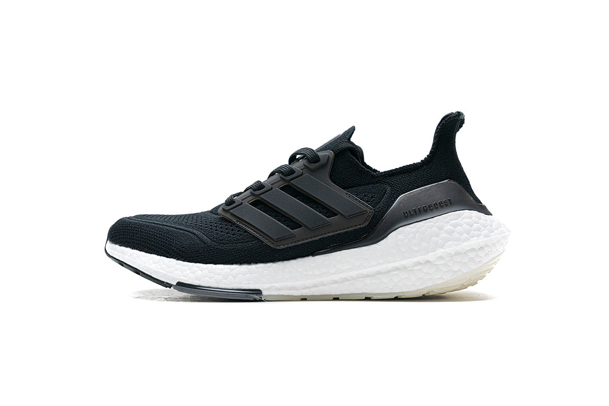 adidas UltraBoost 21 Running Shoes in Black White FY0306 - product image from the listing.