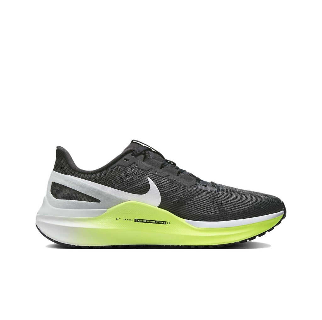 Nike Structure 25 Road Running Shoes in Black Volt DJ7883-005 - product image from the listing.