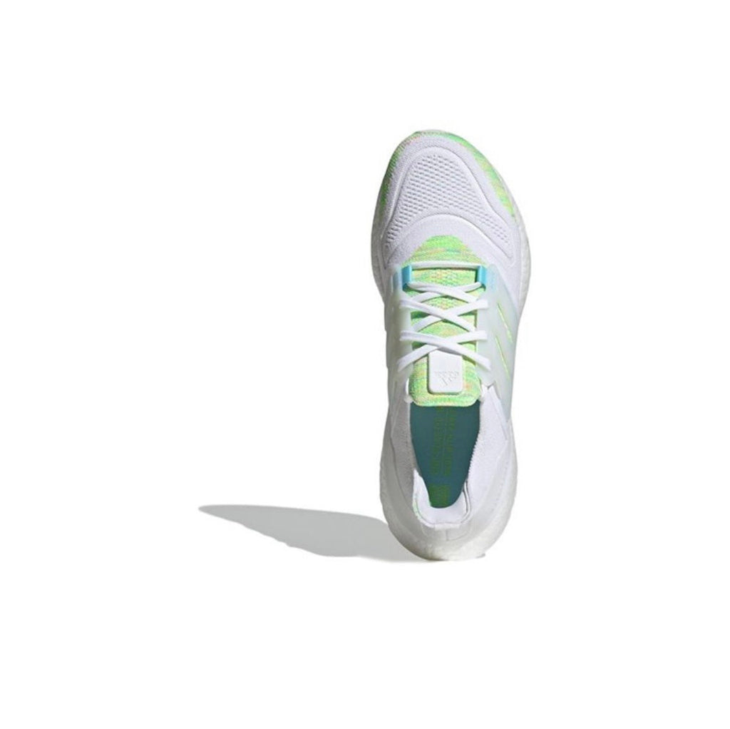 Adidas UltraBoost 22 GX5913 Running Sneakers in White Green - product image from the listing.