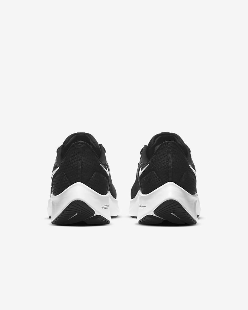 Nike Air Zoom Pegasus 38 Running Shoes in Black and White CW7356-002 - product image from the listing.