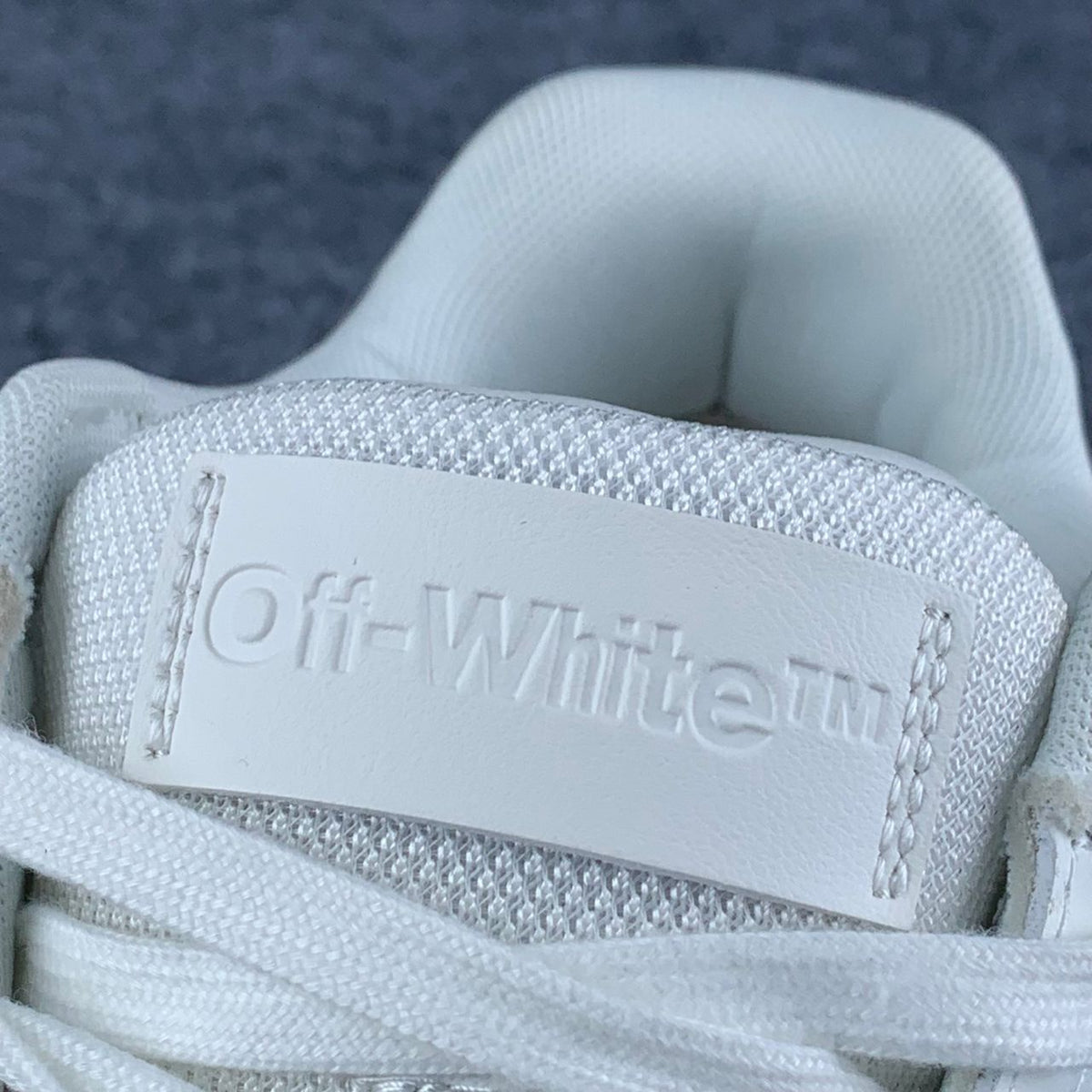 "White White Navy Blue" Off-White Out of Office - product image from the listing.