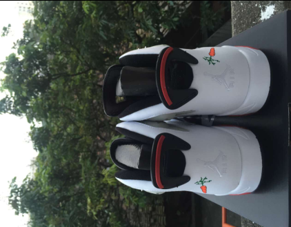 Air Jordan 6 Sneakers in White, in Grey and Red - product image from the listing.