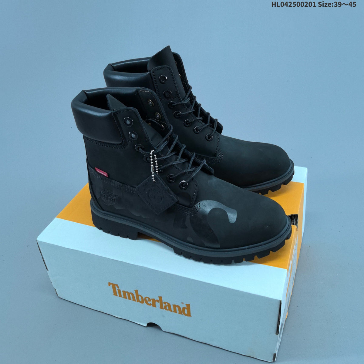 Timberland High-Top Lace-Up Boots, Wheat and in Black - product image from the listing.