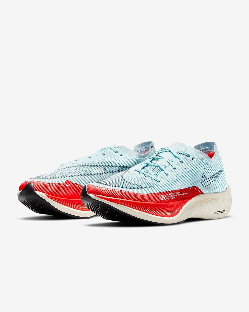 Nike ZoomX Vaporfly NEXT% 2 Running Shoes in Ice Blue CU4111-400 - product image from the listing.
