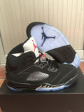 Air Jordan 5 High-Top Sneakers in Black Silver - product image from the listing.