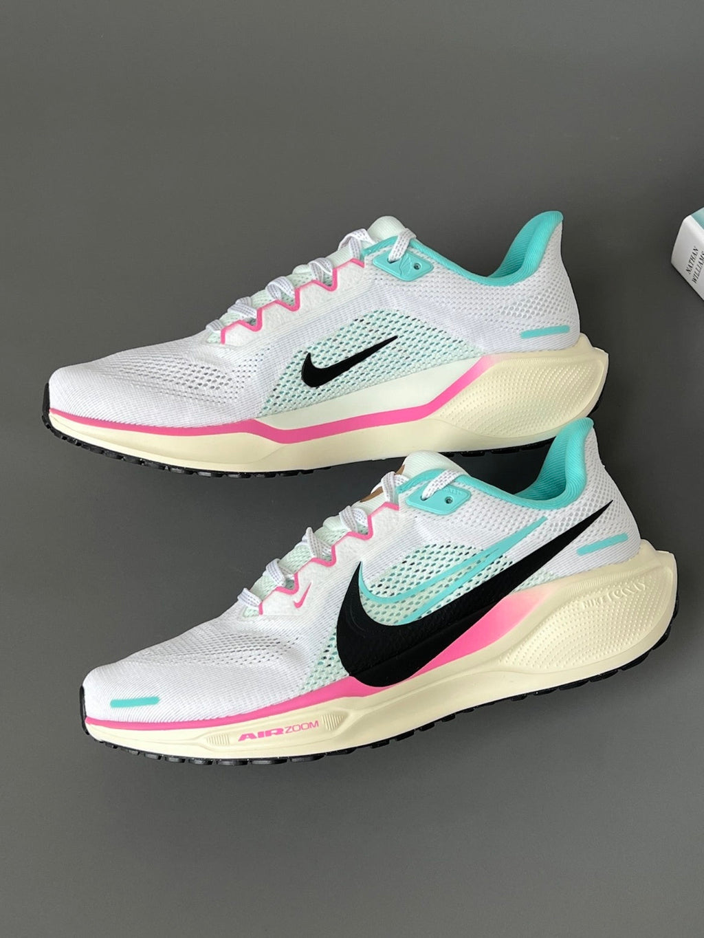 Nike Pegasus 41 Running Shoes White, in Blue and Pink HM3703-161 - product image from the listing.