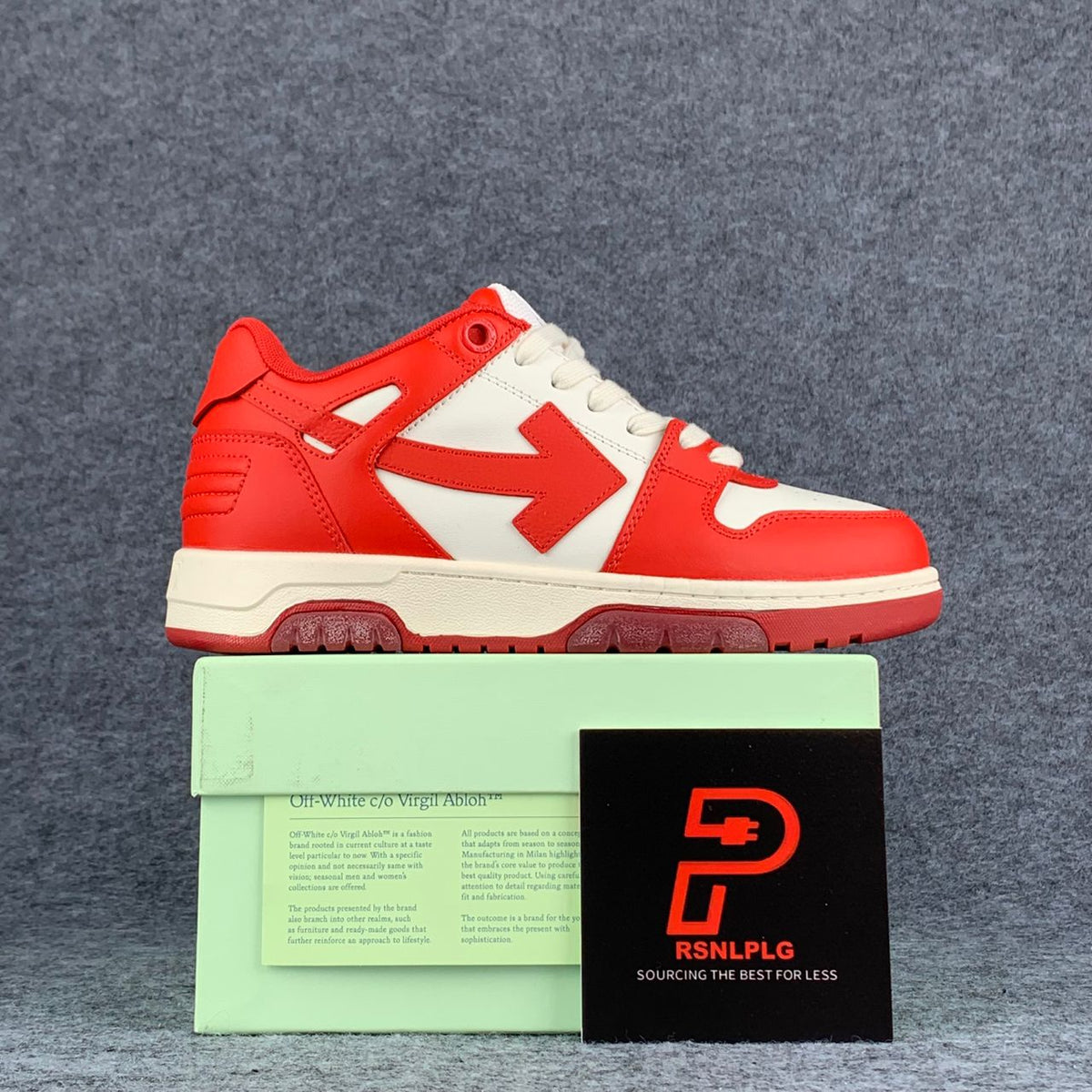 "Red White" Off-White Out of Office - product image from the listing.