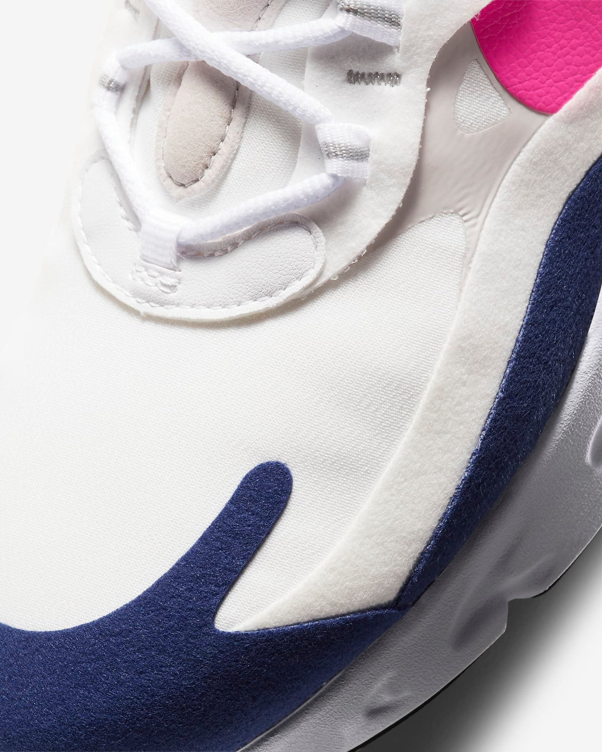 Nike Air Max 270 React Sneakers in White Pink Navy CU7833-101 - product image from the listing.