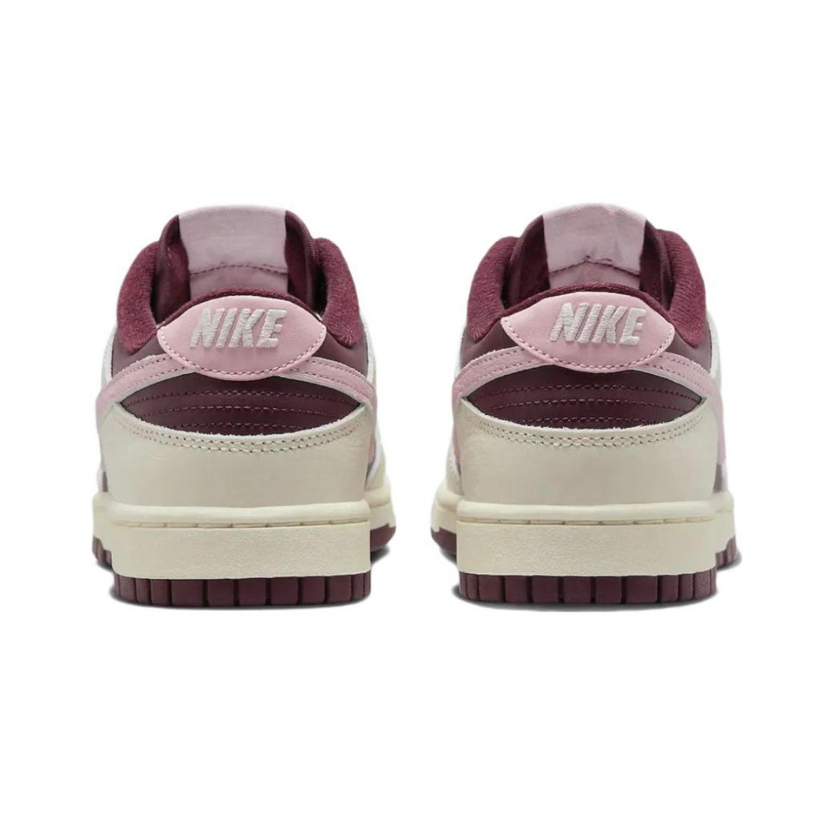 Nike Dunk Low Valentine's Day Sneakers in Burgundy Pink DR9705-100 - product image from the listing.