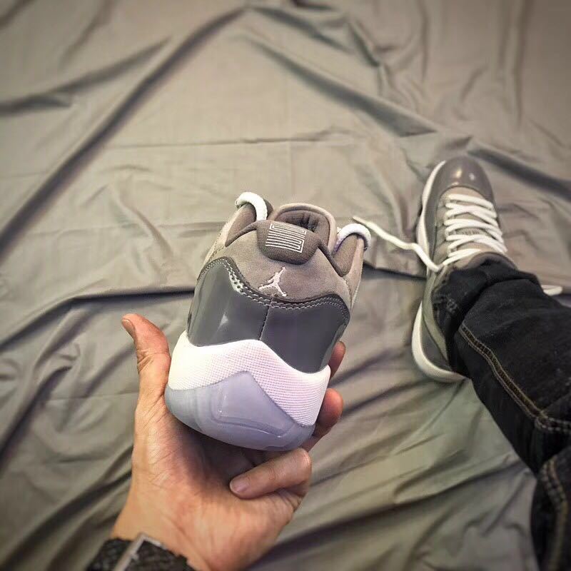 Air Jordan 11 Low Sneakers in Cool Grey - product image from the listing.