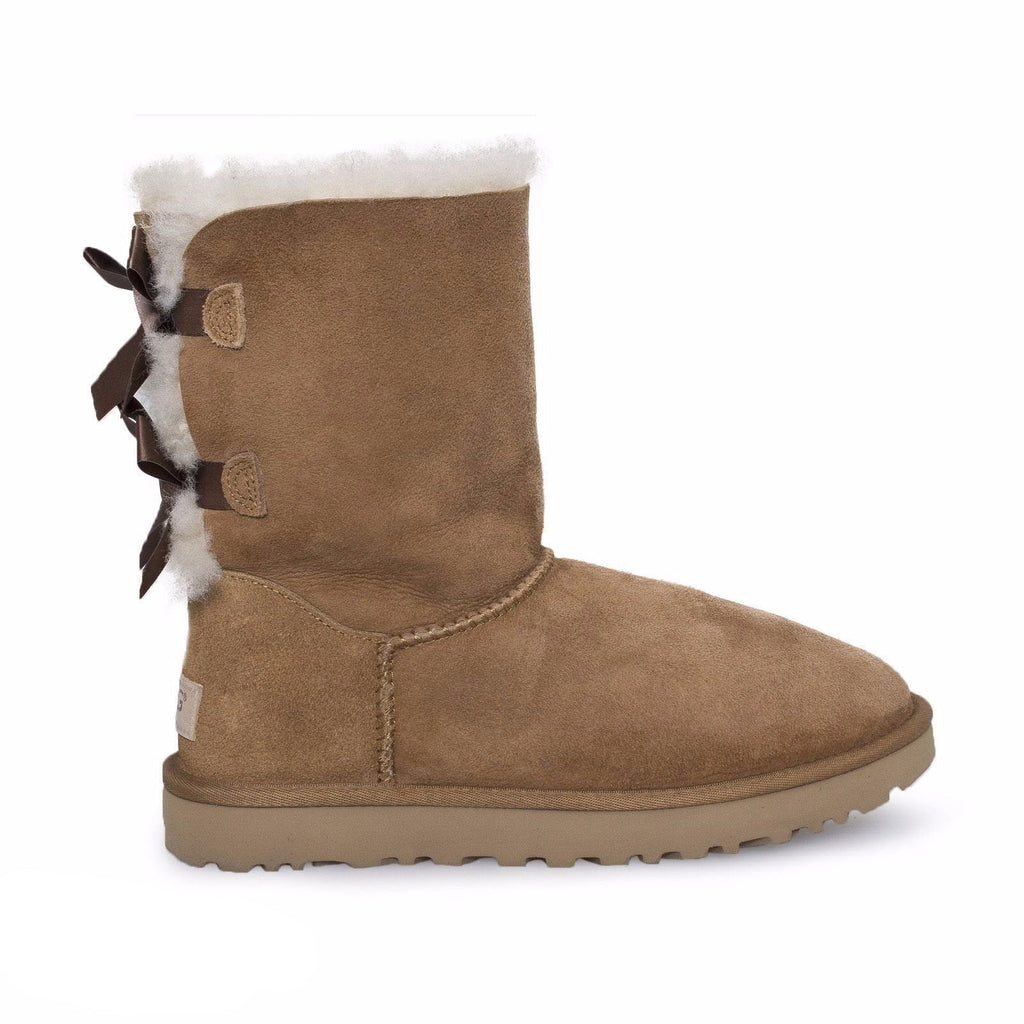 Women's UGG Bailey bow II Chestnut Boots - product image from the listing.
