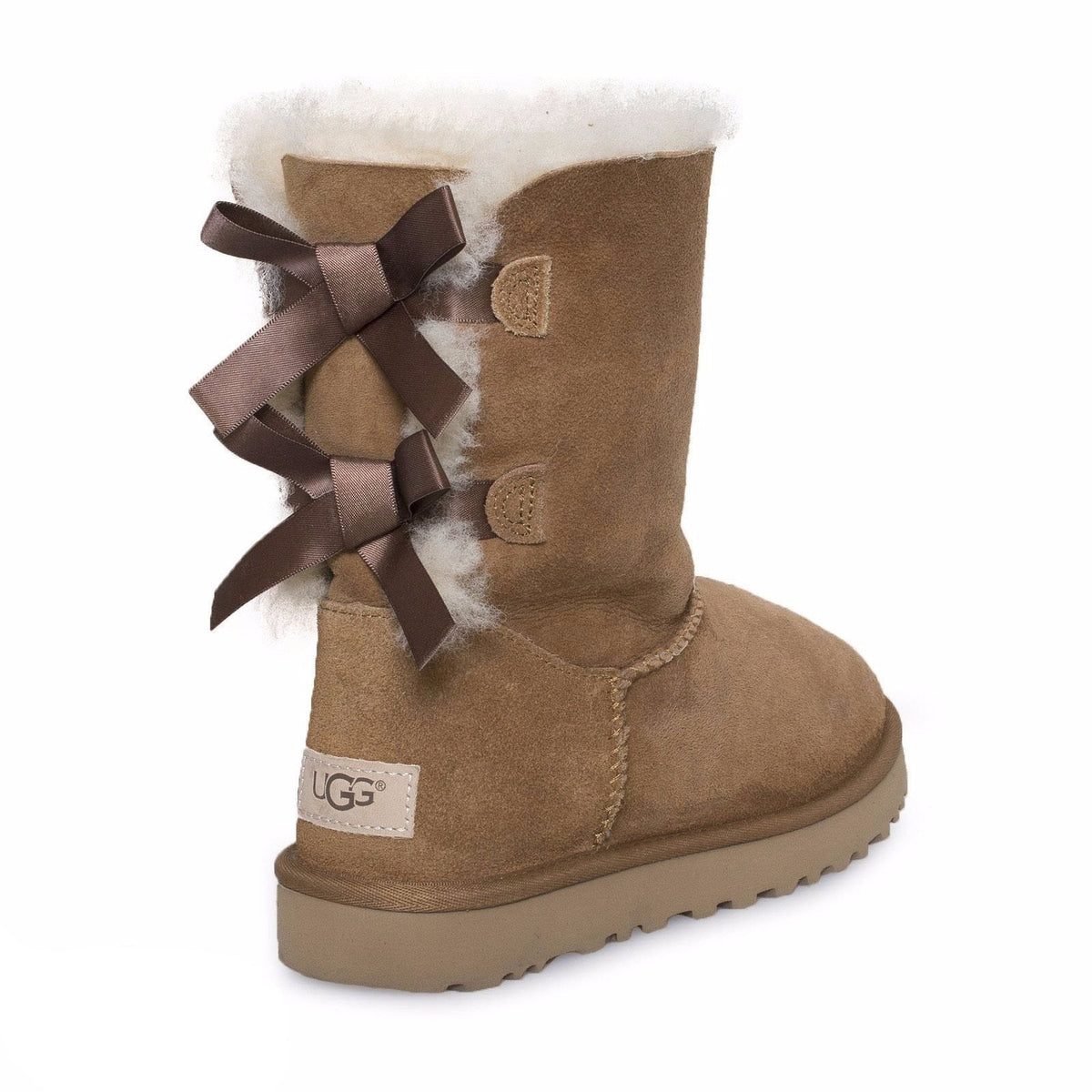 Women's UGG Bailey bow II Chestnut Boots - product image from the listing.