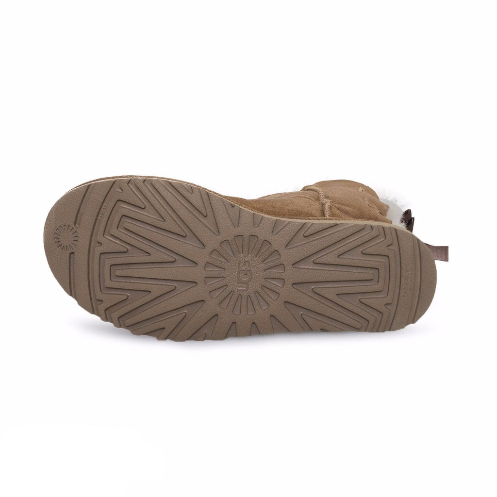 Women's UGG Bailey bow II Chestnut Boots - product image from the listing.