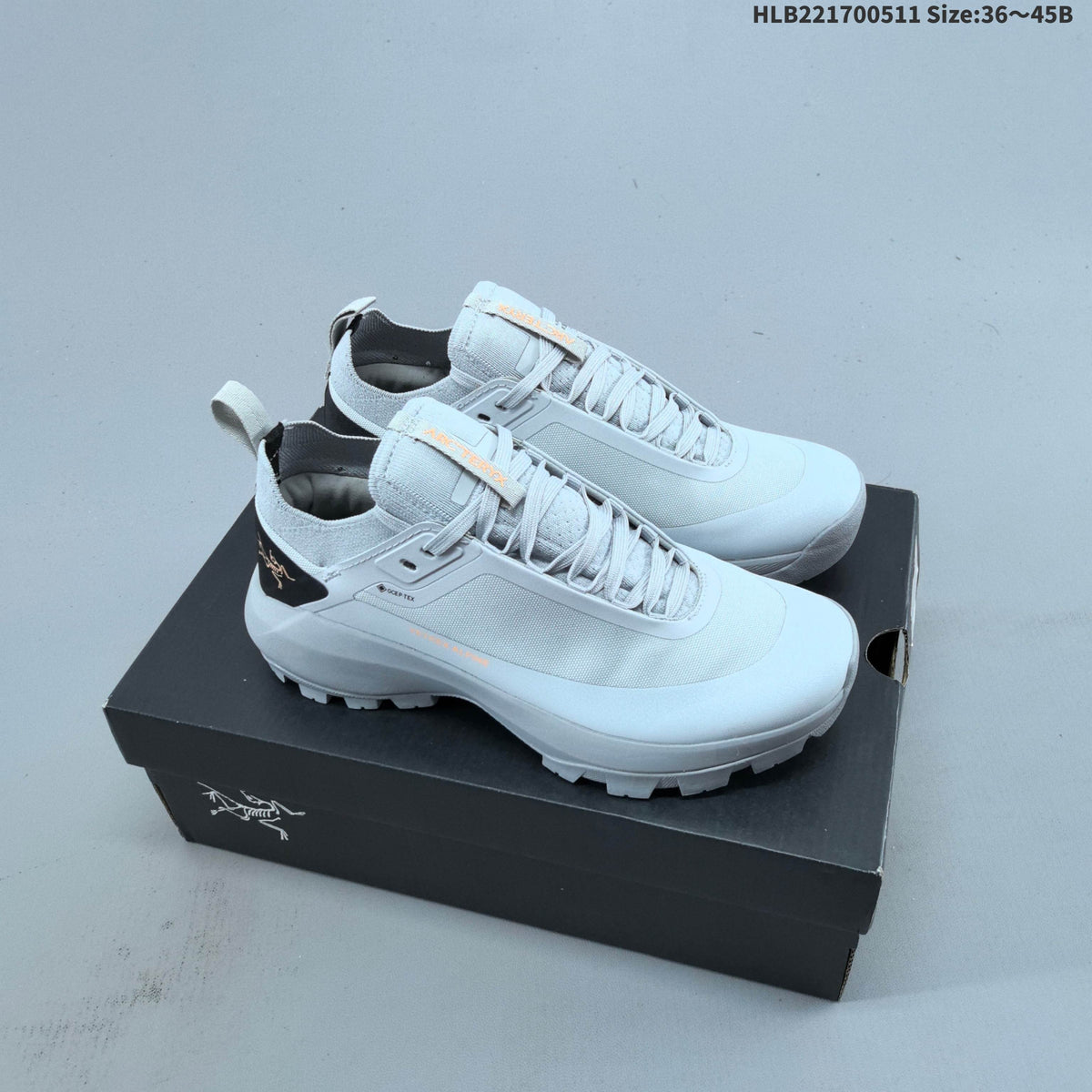 Arc'teryx Konseal Vertex Alpine M Trail Shoes, in Light Gray - product image from the listing.