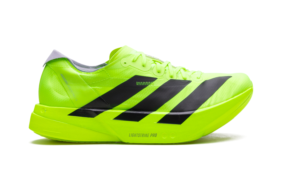 "Lucid Lemon Black" Adizero Adios Pro 4 JR6364 - product image from the listing.