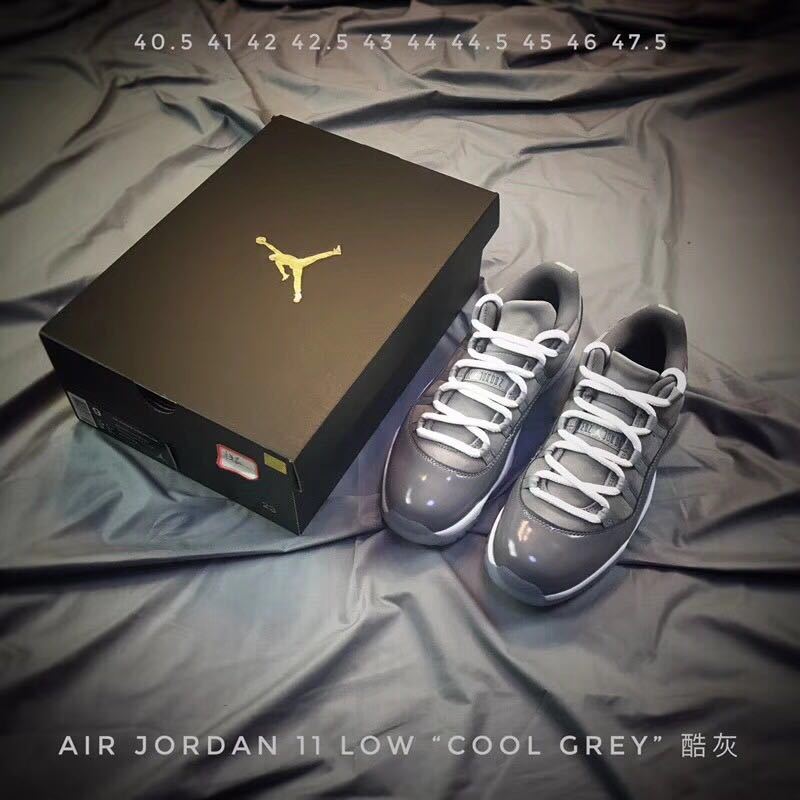Air Jordan 11 Low Sneakers in Cool Grey - product image from the listing.