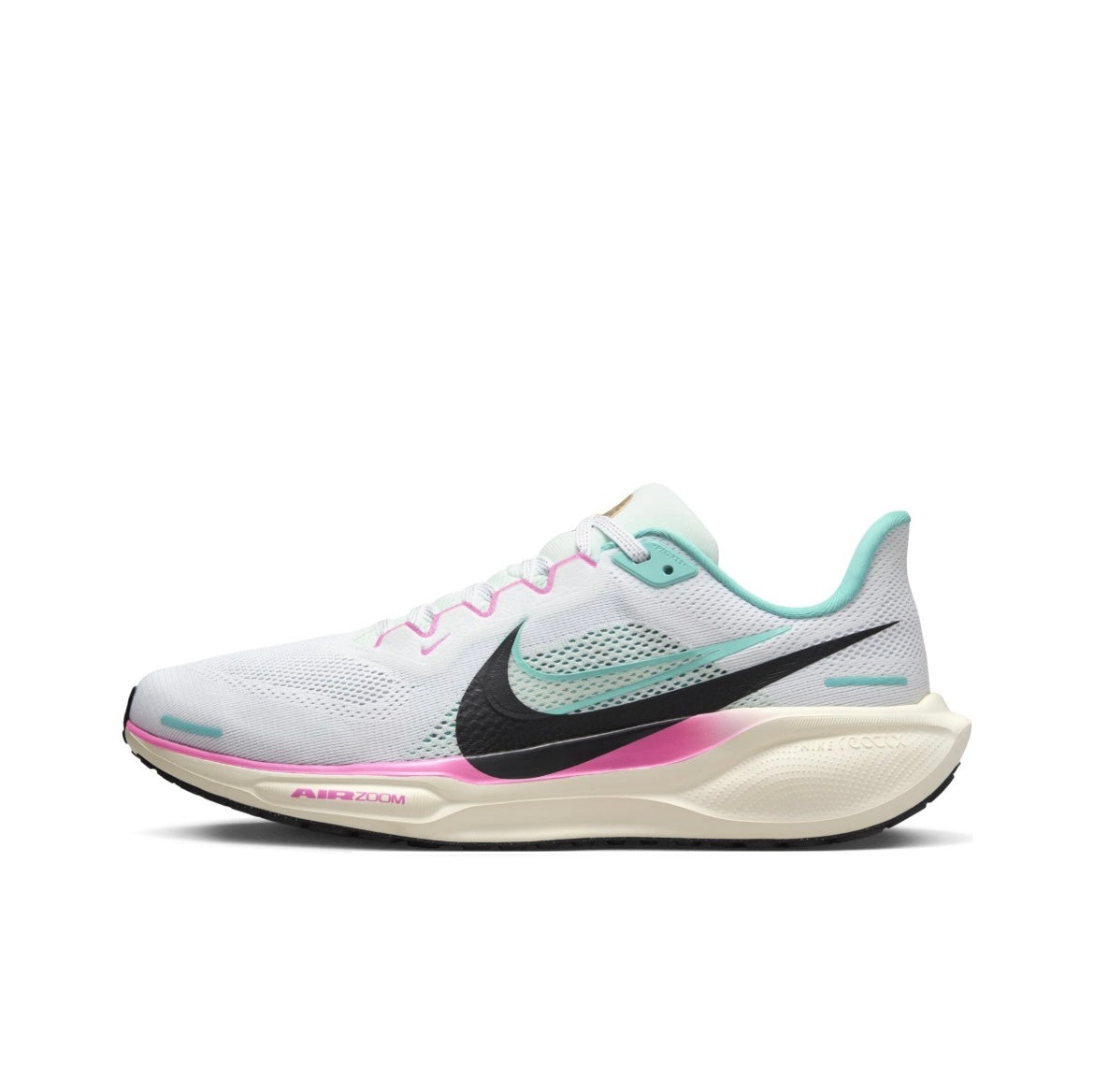 Nike Pegasus 41 Running Shoes White, in Blue and Pink HM3703-161 - product image from the listing.