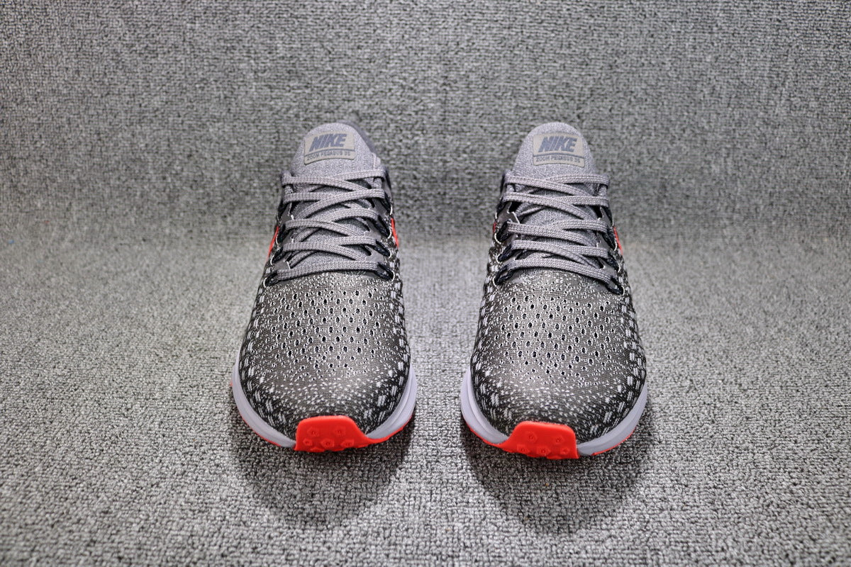 Nike Air Zoom Pegasus 35 Shoes for Running, Grey/Crimson 942851-006 - product image from the listing.