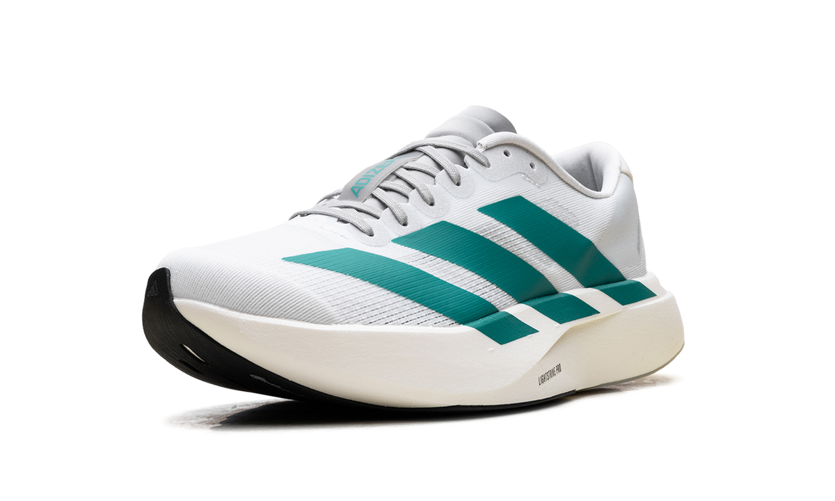 "White Pure Teal" adiZero EVO SL JS4451 - product image from the listing.