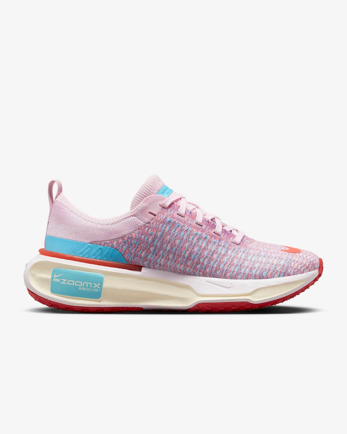 Women's Nike ZoomX Invincible Run Flyknit 3 Road Running Shoes Pink - product image from the listing.