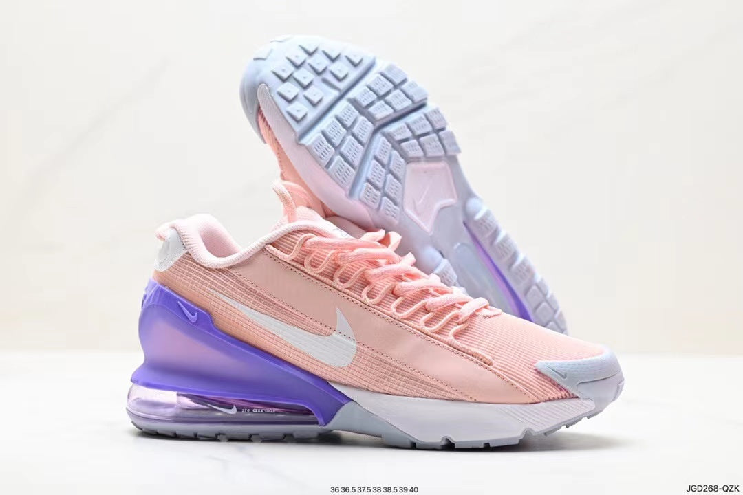 Nike Air Max 270 React Sneakers in Pink Orange Purple - product image from the listing.