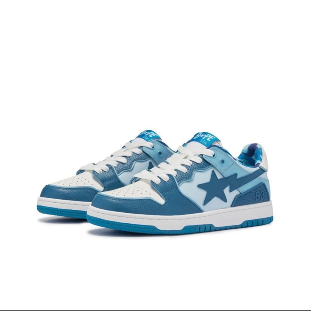 A BATHING APE BAPE SK8 Sta Sneakers in Blue - product image from the listing.