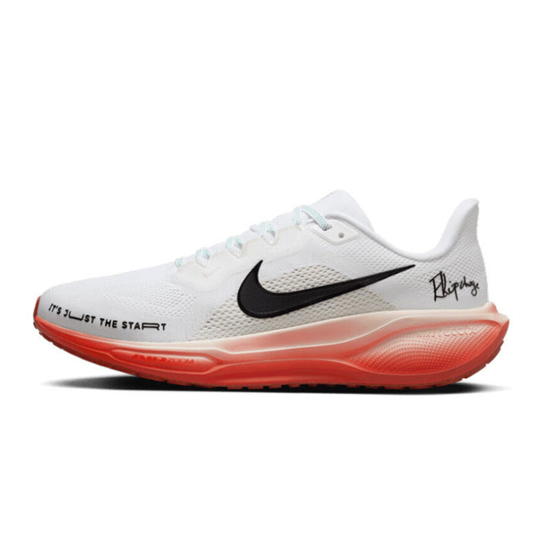 Nike Pegasus 41 Running Shoes in White Orange HJ7037-100 - product image from the listing.