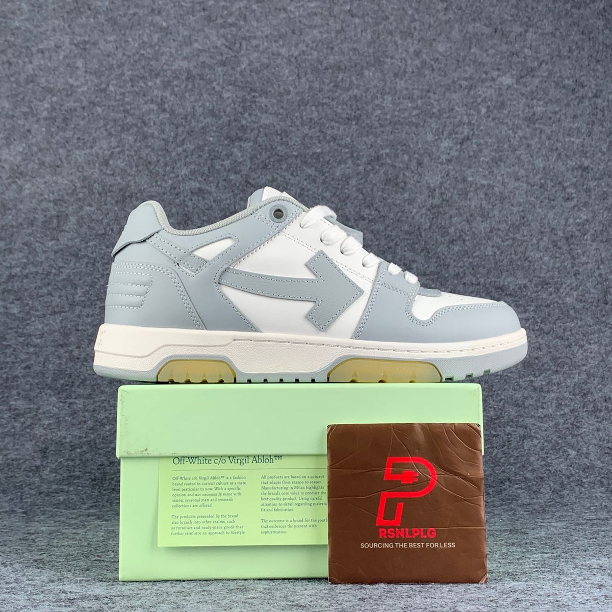 "Grey White" Off-White Out of Office - product image from the listing.