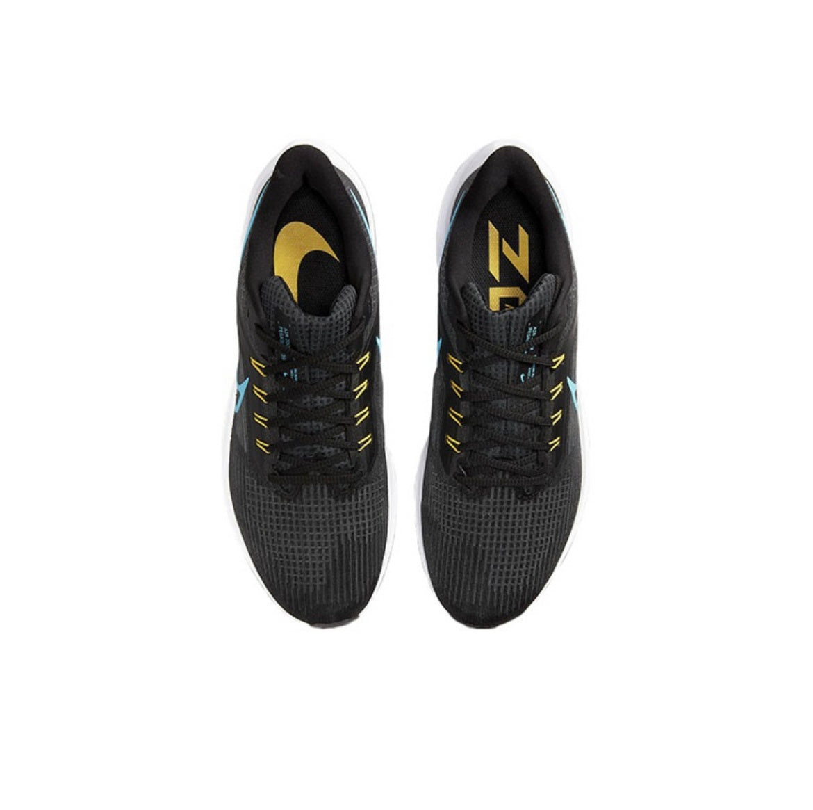 Nike Air Zoom Pegasus 39 Running Shoes in Black Blue DH4071-002 - product image from the listing.