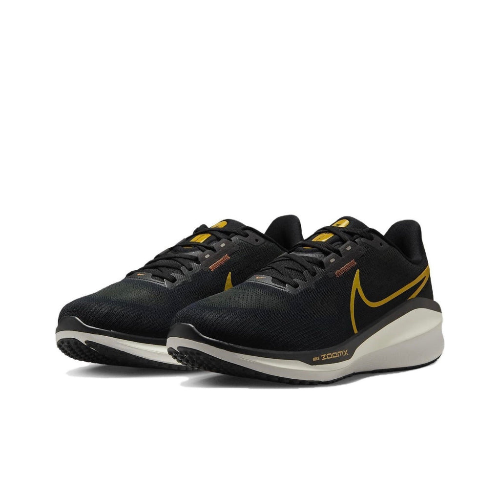 Nike Air Zoom Vomero 17 Running Shoes in Black Gold FB1309-006 - product image from the listing.