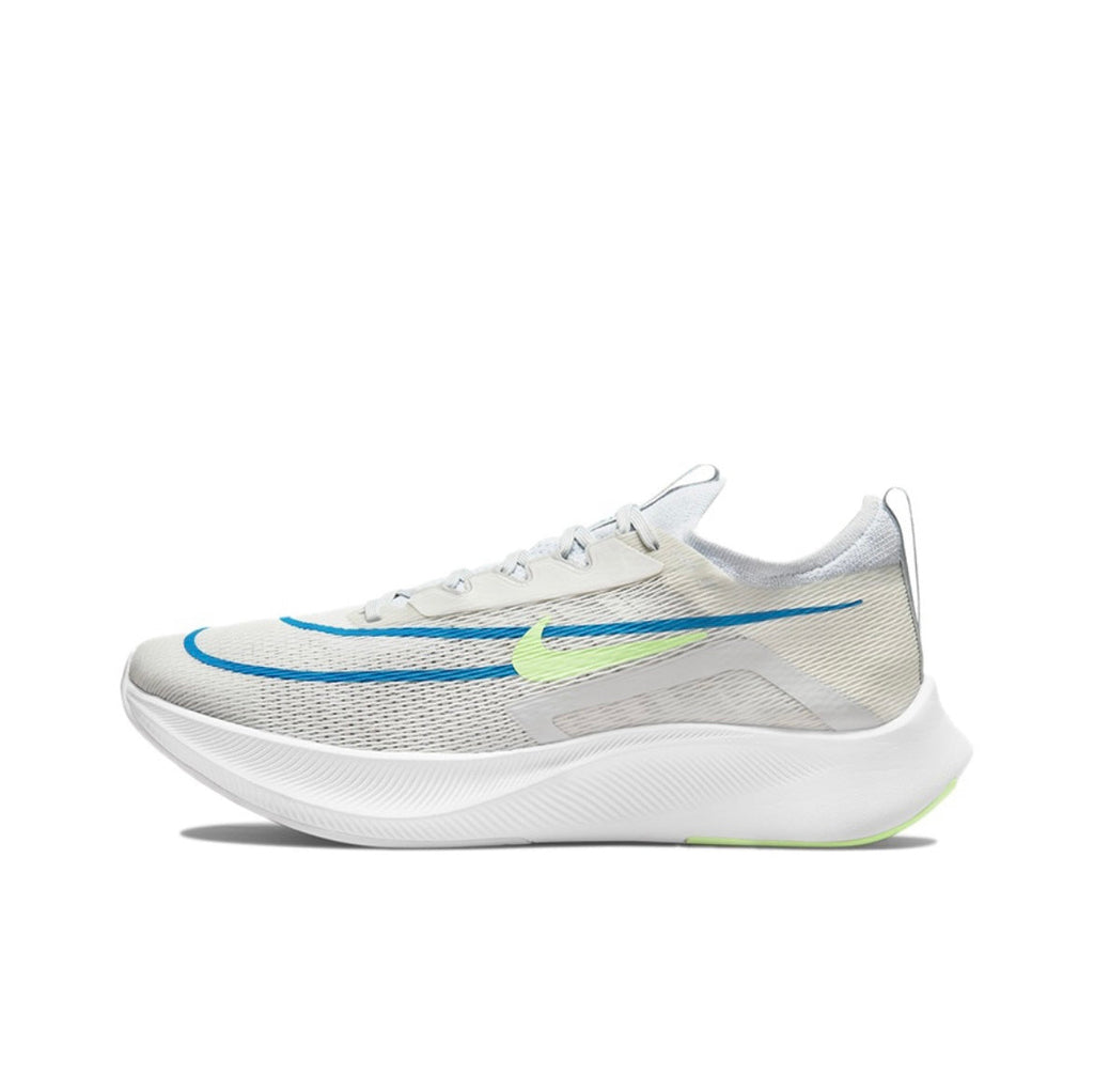 Nike Zoom Fly 4 Running Shoes in White Yellow CT2392-100 - product image from the listing.