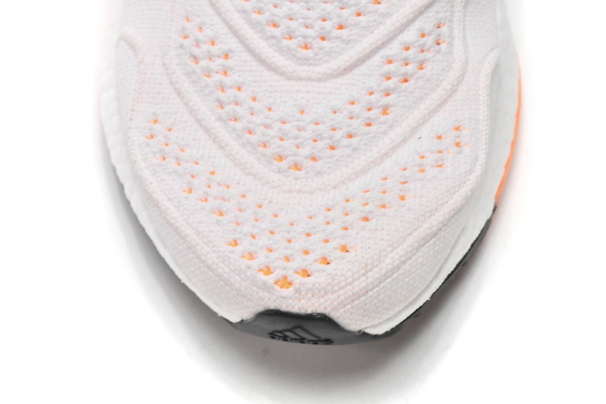 adidas Ultra Boost 2022 Heat.RDY White Flash Running Shoes in Orange GZ0129 - product image from the listing.