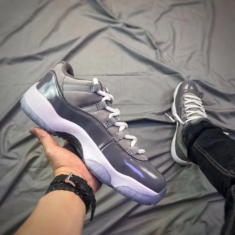 Air Jordan 11 Low Sneakers in Cool Grey - product image from the listing.