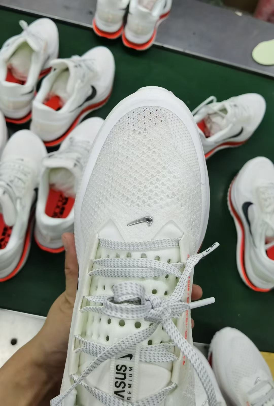 Nike Pegasus Premium Running Shoes in White Red HQ2592-101 - product image from the listing.