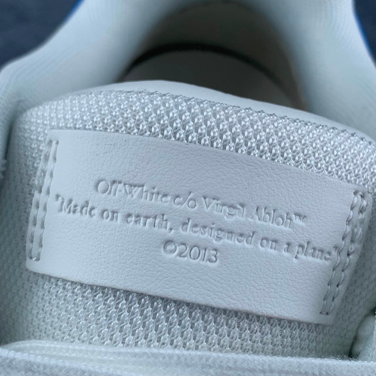 "White Blue" Off-White Out of Office (SS21) - product image from the listing.